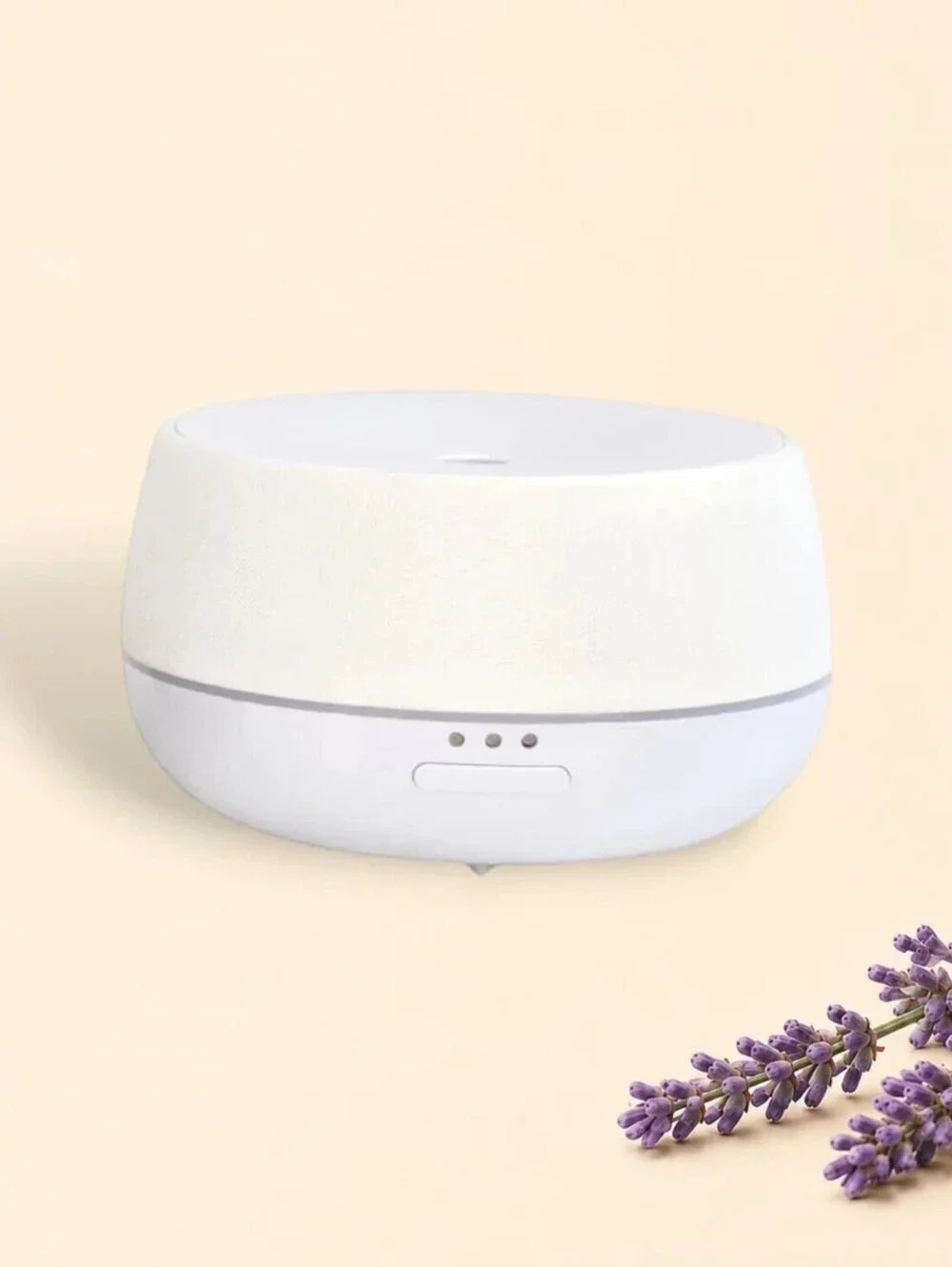 Aromar Drum Mist Ultrasonic 150 ml Diffuser 90041 Beige with White Base